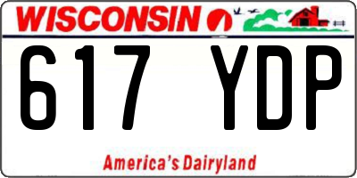 WI license plate 617YDP