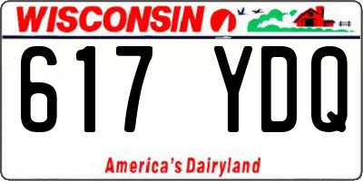 WI license plate 617YDQ
