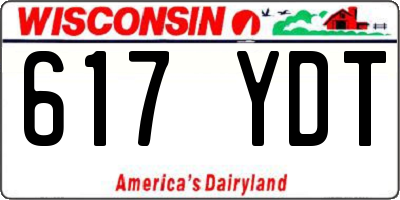 WI license plate 617YDT