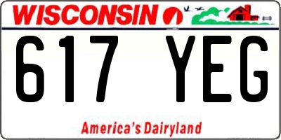 WI license plate 617YEG