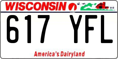 WI license plate 617YFL