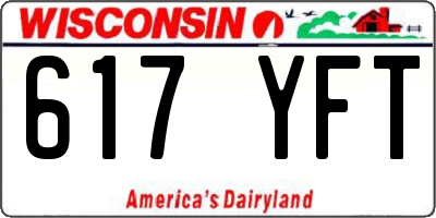 WI license plate 617YFT