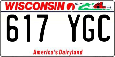 WI license plate 617YGC