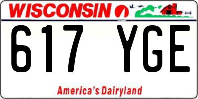 WI license plate 617YGE