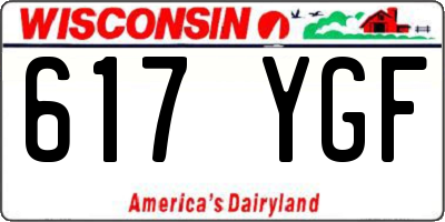 WI license plate 617YGF