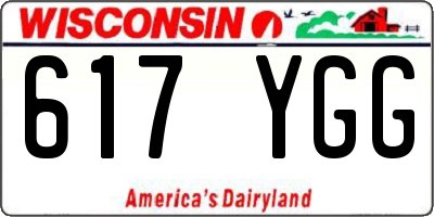 WI license plate 617YGG
