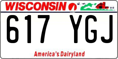 WI license plate 617YGJ