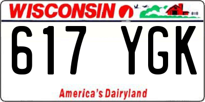 WI license plate 617YGK
