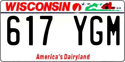 WI license plate 617YGM
