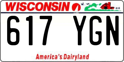 WI license plate 617YGN