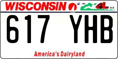 WI license plate 617YHB