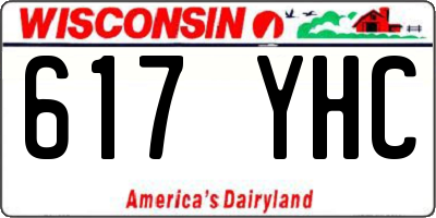 WI license plate 617YHC