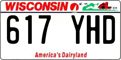 WI license plate 617YHD