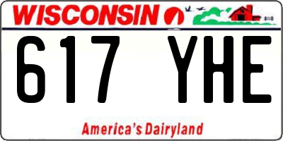 WI license plate 617YHE