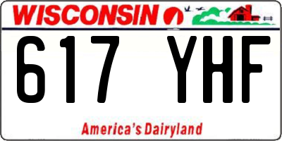WI license plate 617YHF