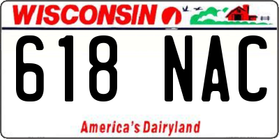 WI license plate 618NAC