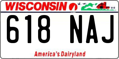 WI license plate 618NAJ