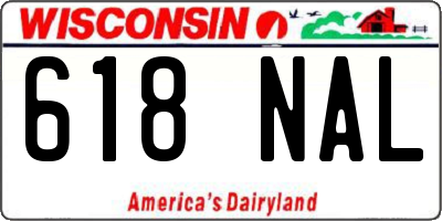 WI license plate 618NAL