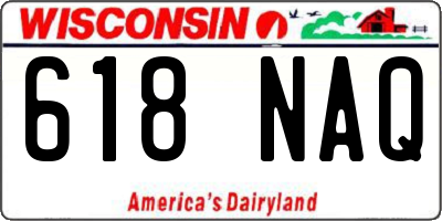 WI license plate 618NAQ