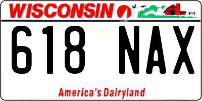 WI license plate 618NAX