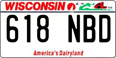 WI license plate 618NBD