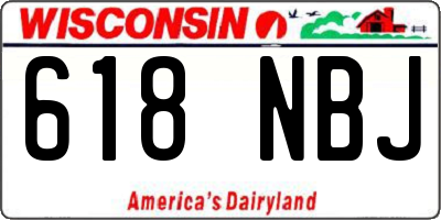 WI license plate 618NBJ
