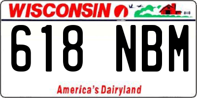 WI license plate 618NBM