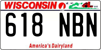 WI license plate 618NBN