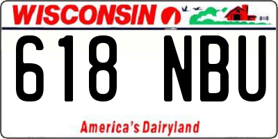 WI license plate 618NBU