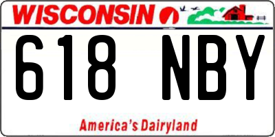 WI license plate 618NBY