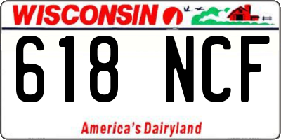 WI license plate 618NCF