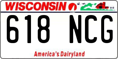 WI license plate 618NCG