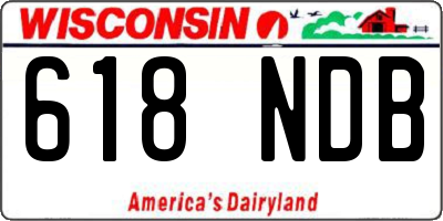 WI license plate 618NDB