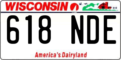 WI license plate 618NDE
