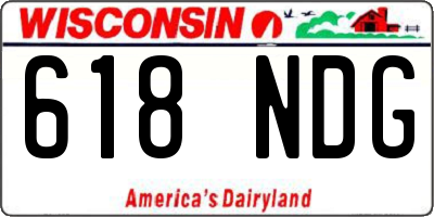 WI license plate 618NDG