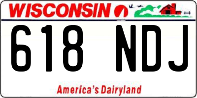 WI license plate 618NDJ