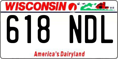 WI license plate 618NDL