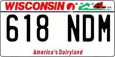WI license plate 618NDM