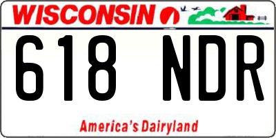WI license plate 618NDR