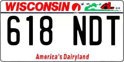 WI license plate 618NDT
