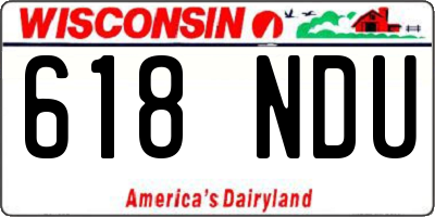 WI license plate 618NDU
