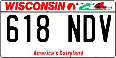 WI license plate 618NDV