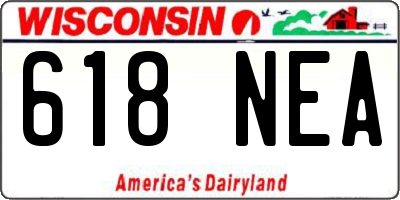 WI license plate 618NEA