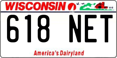 WI license plate 618NET