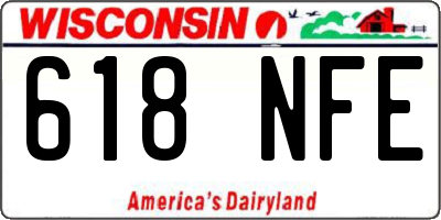 WI license plate 618NFE