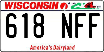 WI license plate 618NFF