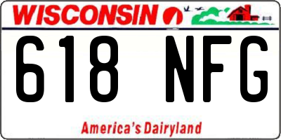 WI license plate 618NFG
