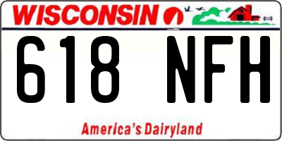 WI license plate 618NFH