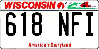 WI license plate 618NFI