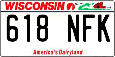 WI license plate 618NFK